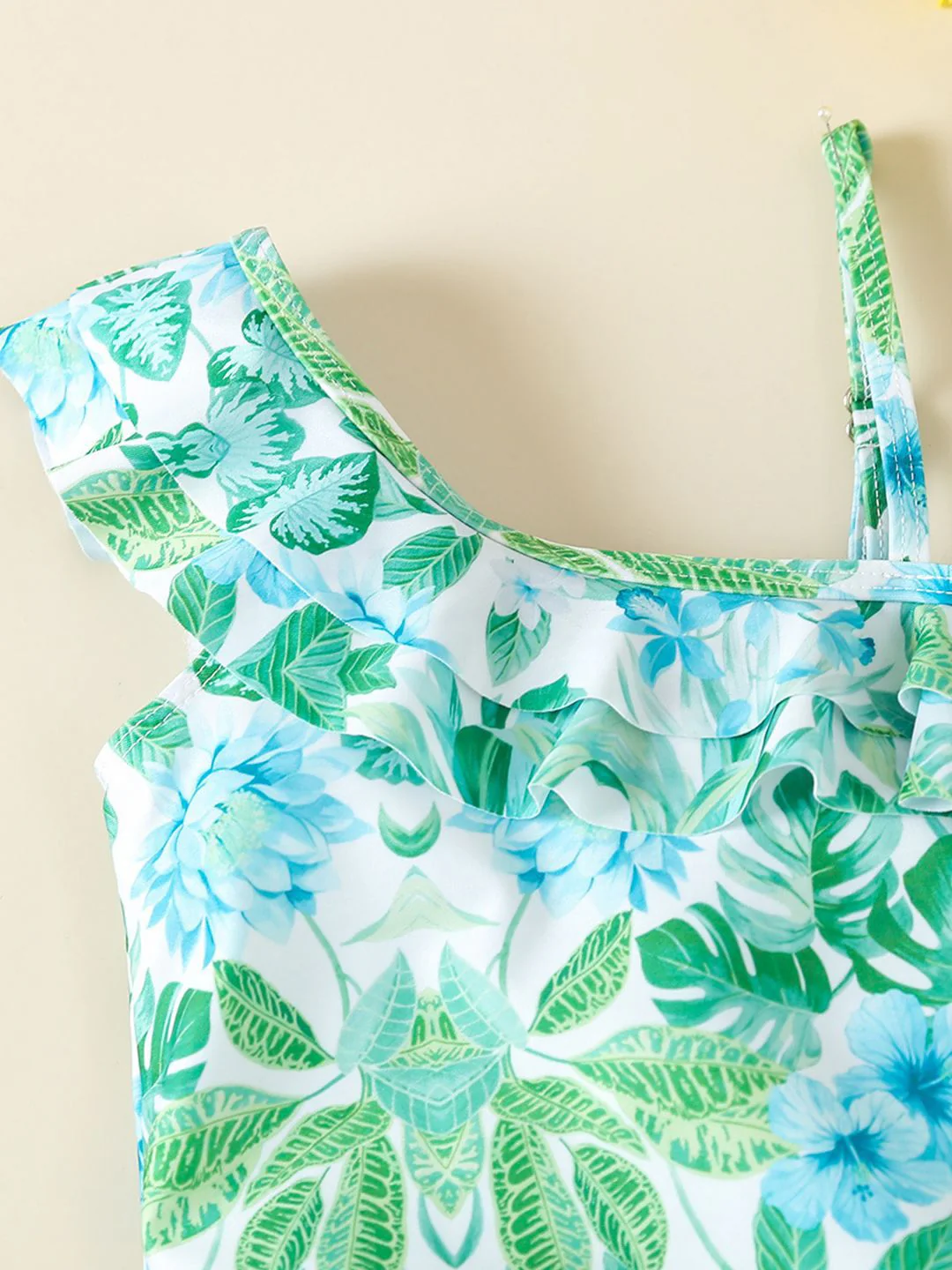 YK Girls Printed Swimwear Bodysuit - Image 5