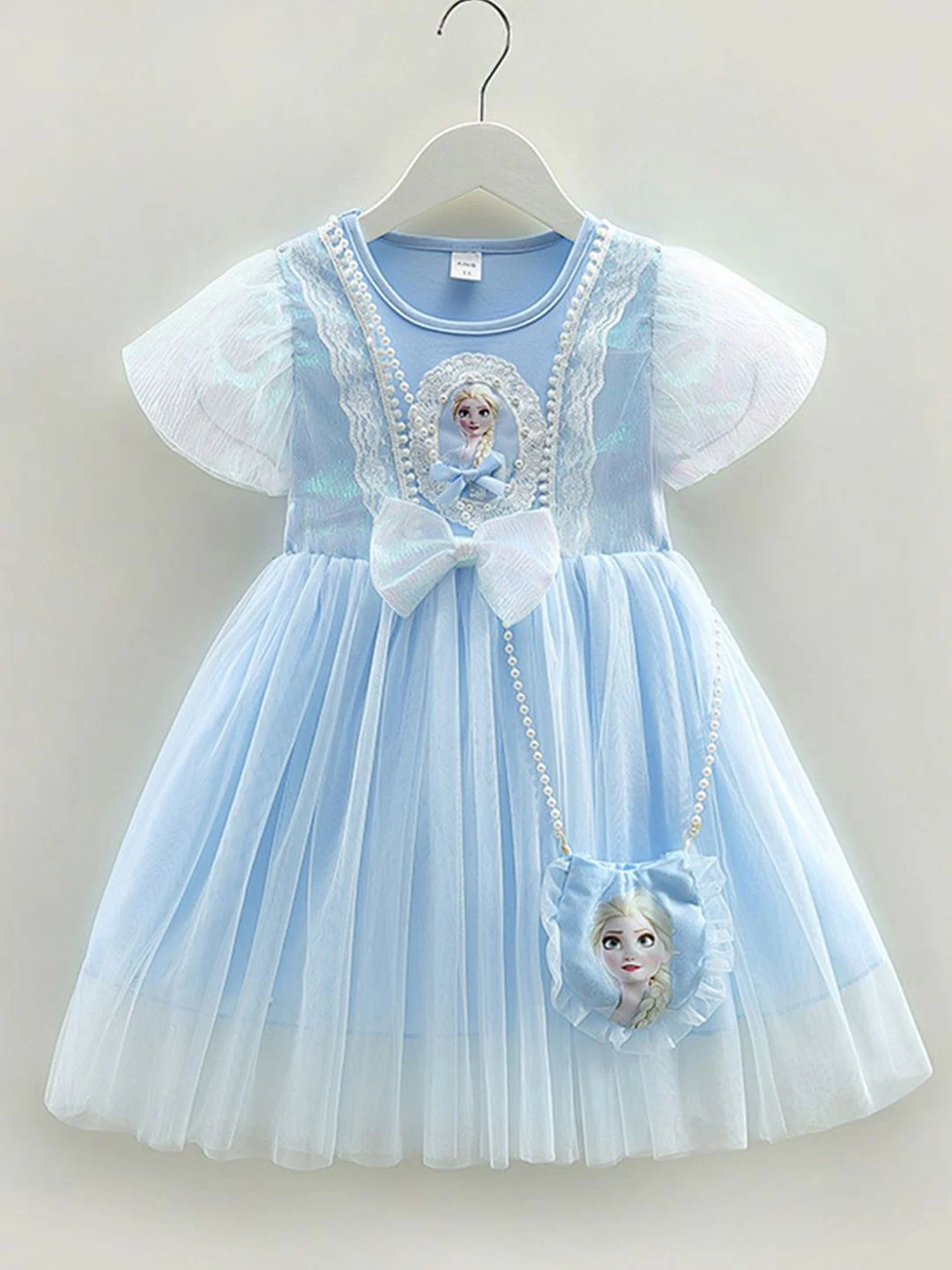 YK Girls Self Design Fit & Flare Dress