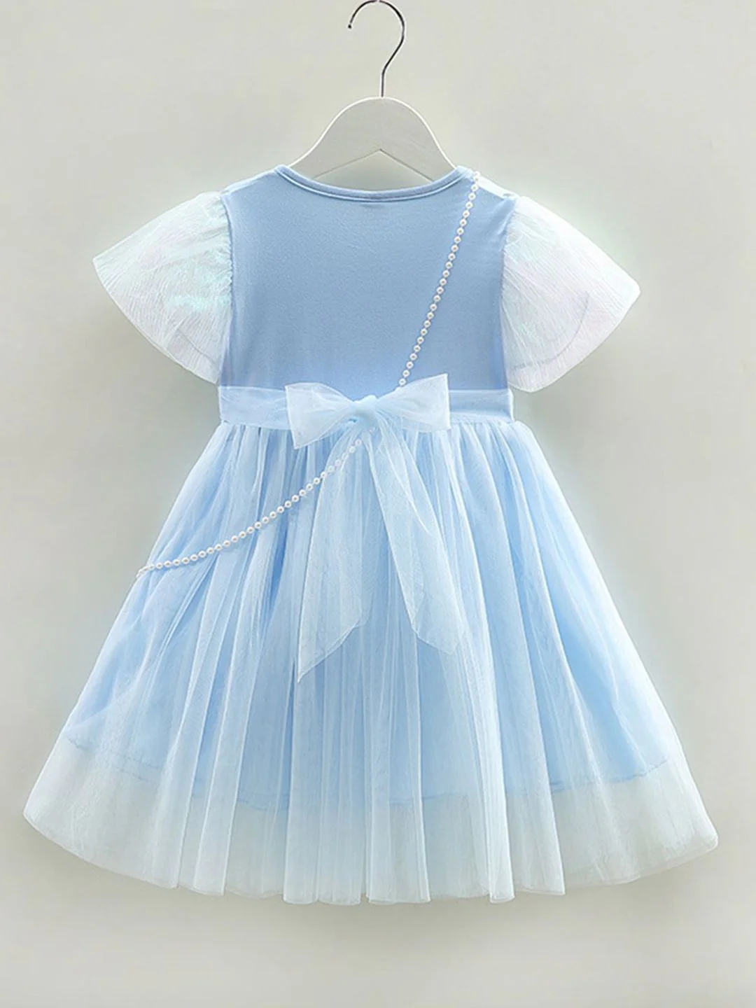 YK Girls Self Design Fit & Flare Dress - Image 2