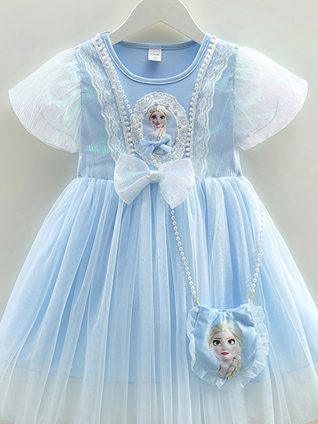 YK Girls Self Design Fit & Flare Dress - Image 4