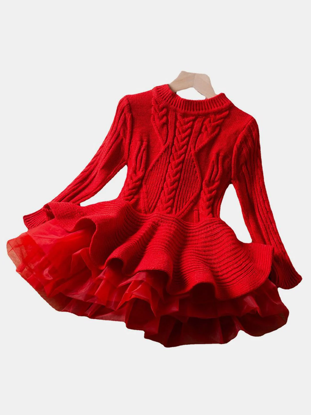 YK Girls Self Design Jumper Dress - Image 2