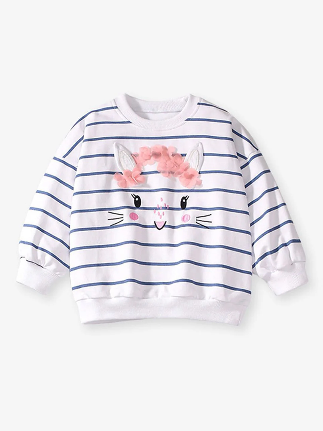 YK Girls Striped T-shirt With Trousers - Image 2