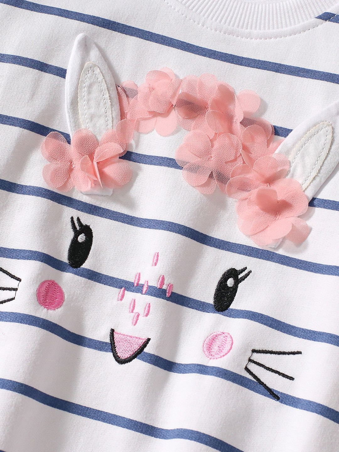 YK Girls Striped T-shirt With Trousers - Image 6