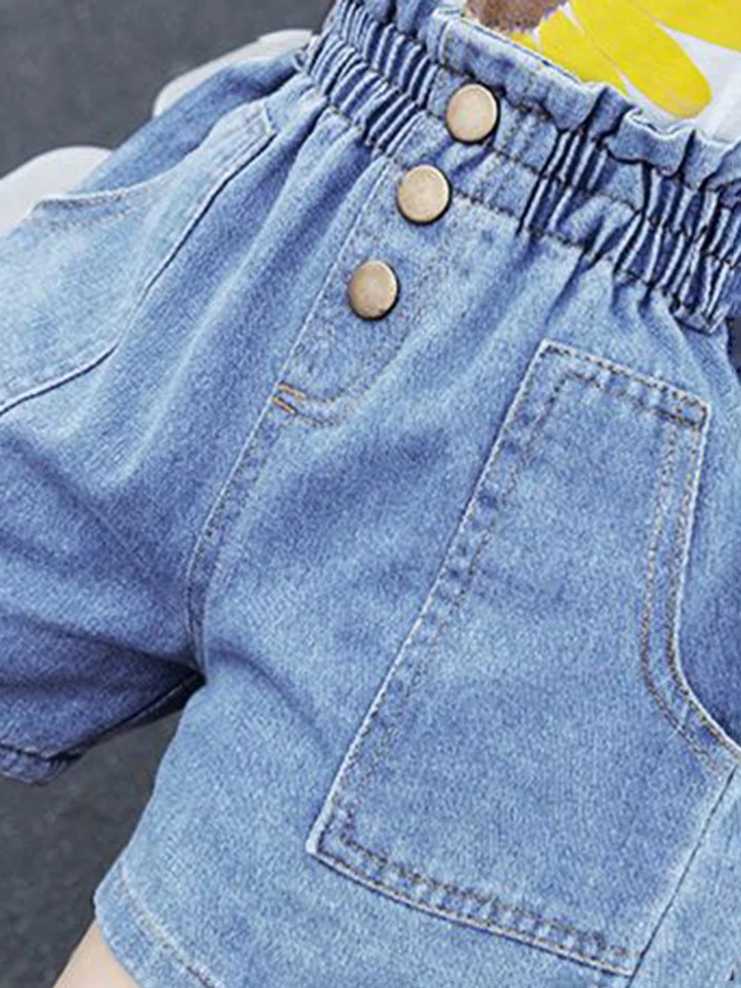 YK Girls Washed Denim Shorts Technology - Image 2