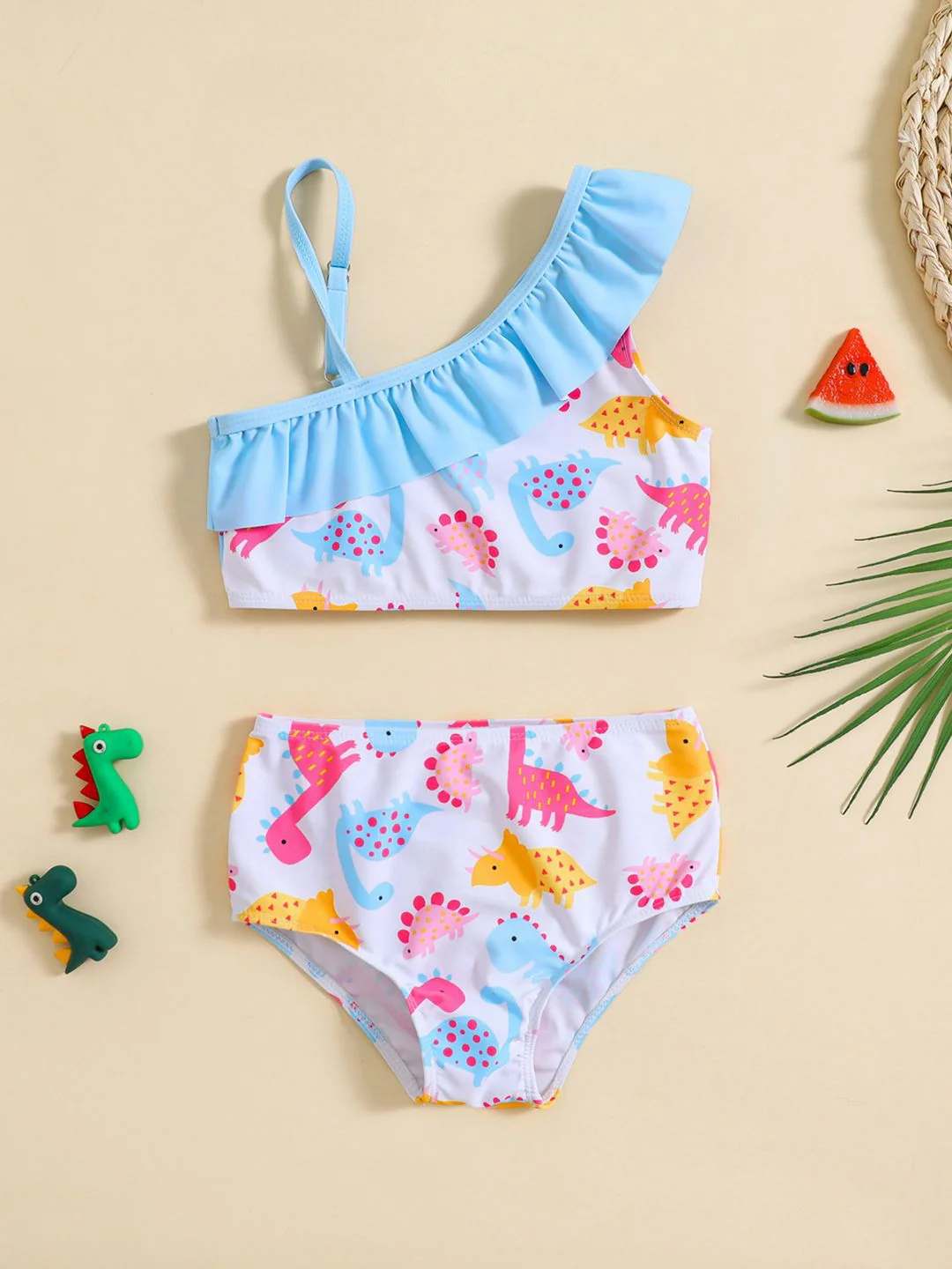 YK Infant Girls Printed Top & Briefs Swim Set