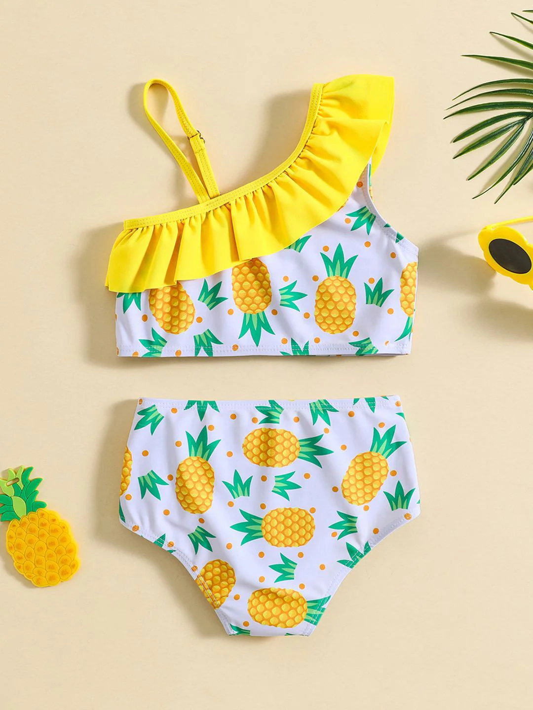 YK Infant Girls Printed Top & Briefs Swim Set - Image 2