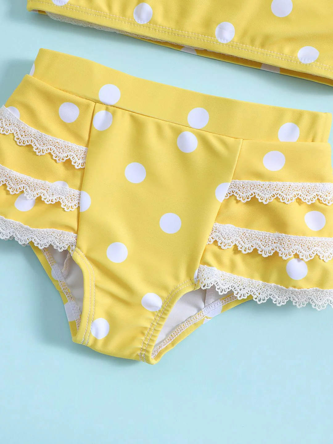YK Infant Girls Printed Top & Shorts Swim Set - Image 4