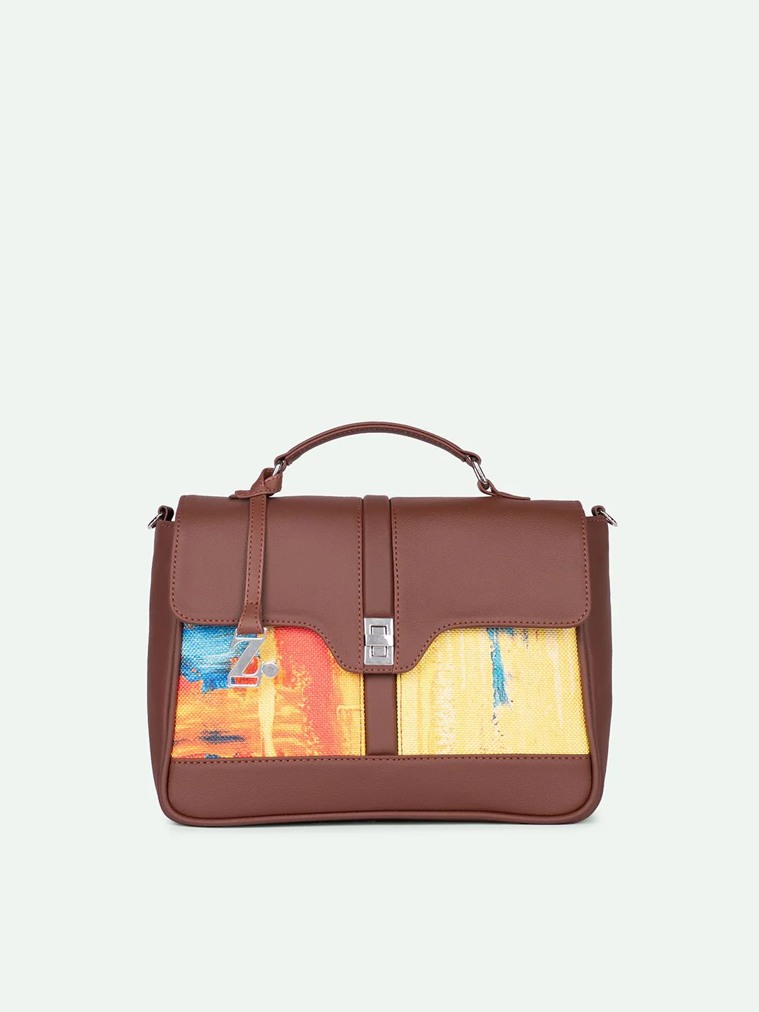 ZOUK Abstract Amaze Printed Structured Satchel - Image 2