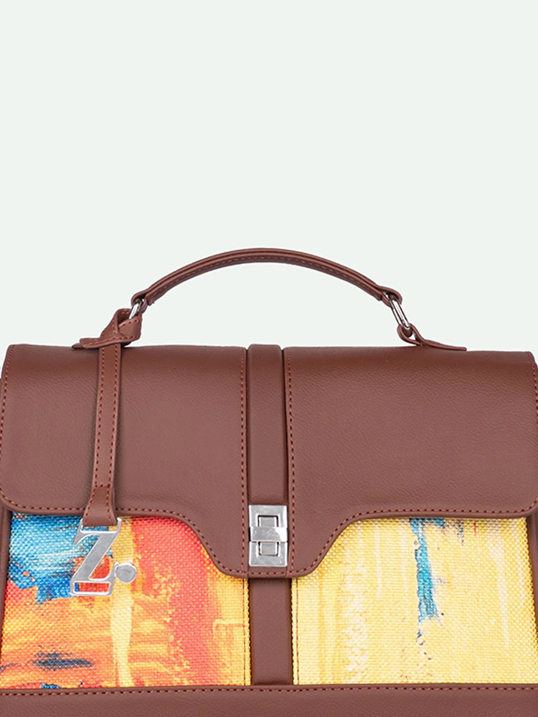 ZOUK Abstract Amaze Printed Structured Satchel - Image 4