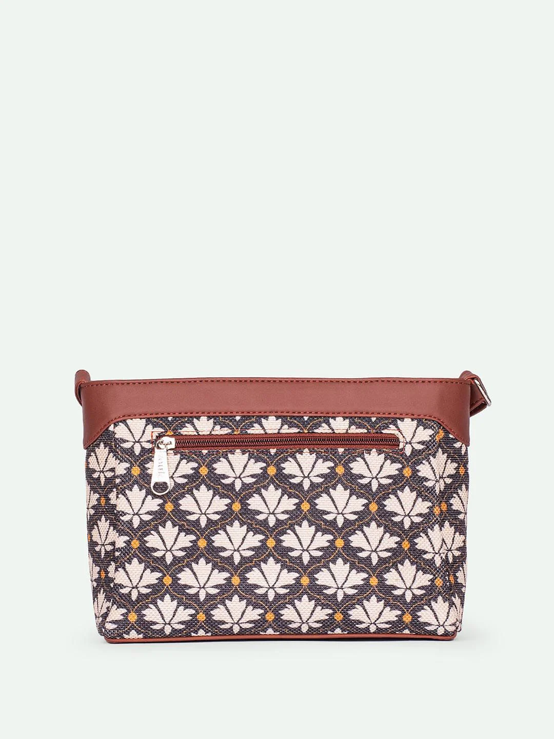 ZOUK Bidri Kaiser Harmony Floral Printed Structured Sling Bag - Image 5