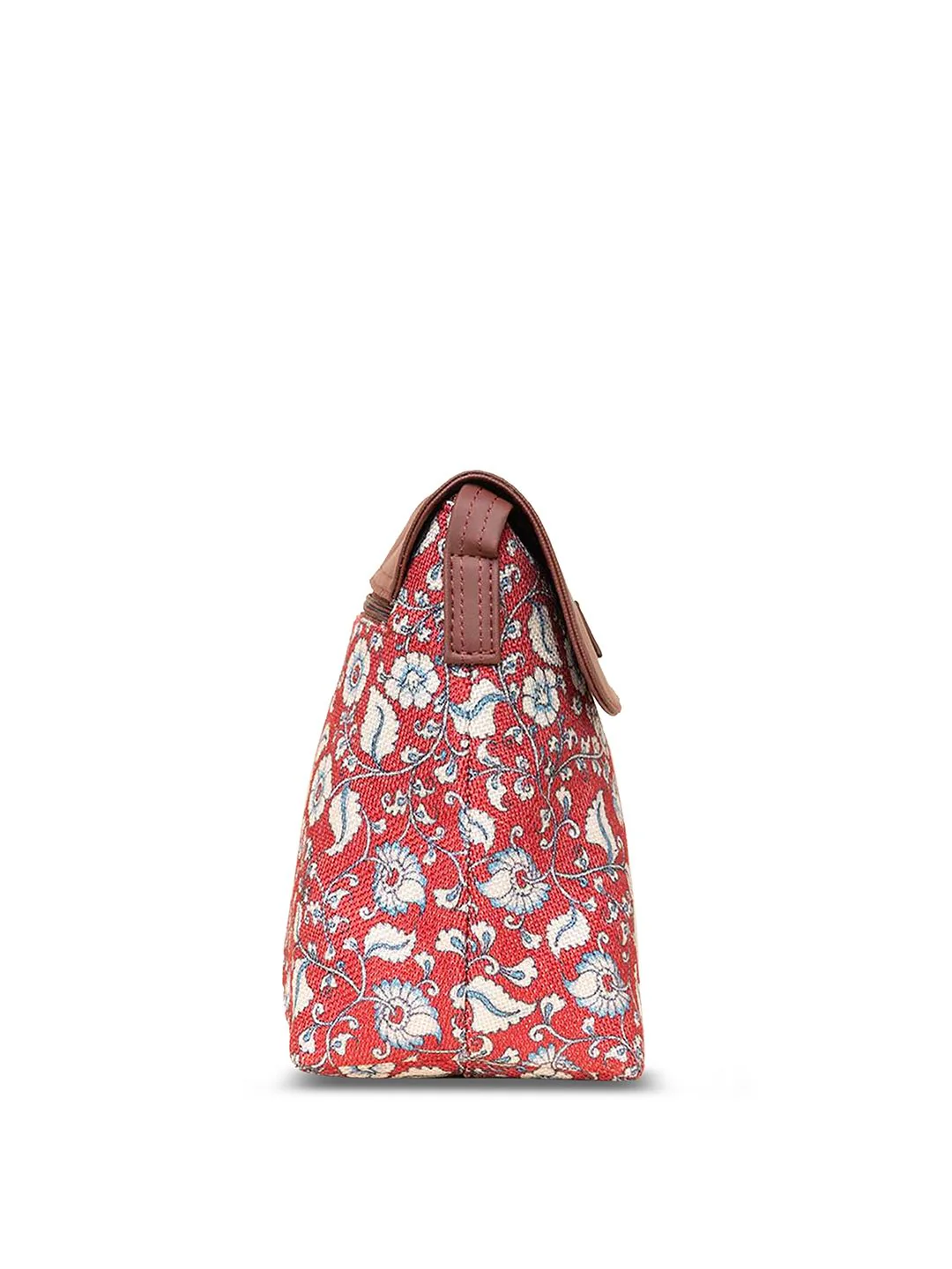 ZOUK Brown Ethnic Motifs Printed Shopper Sling Bag - Image 5