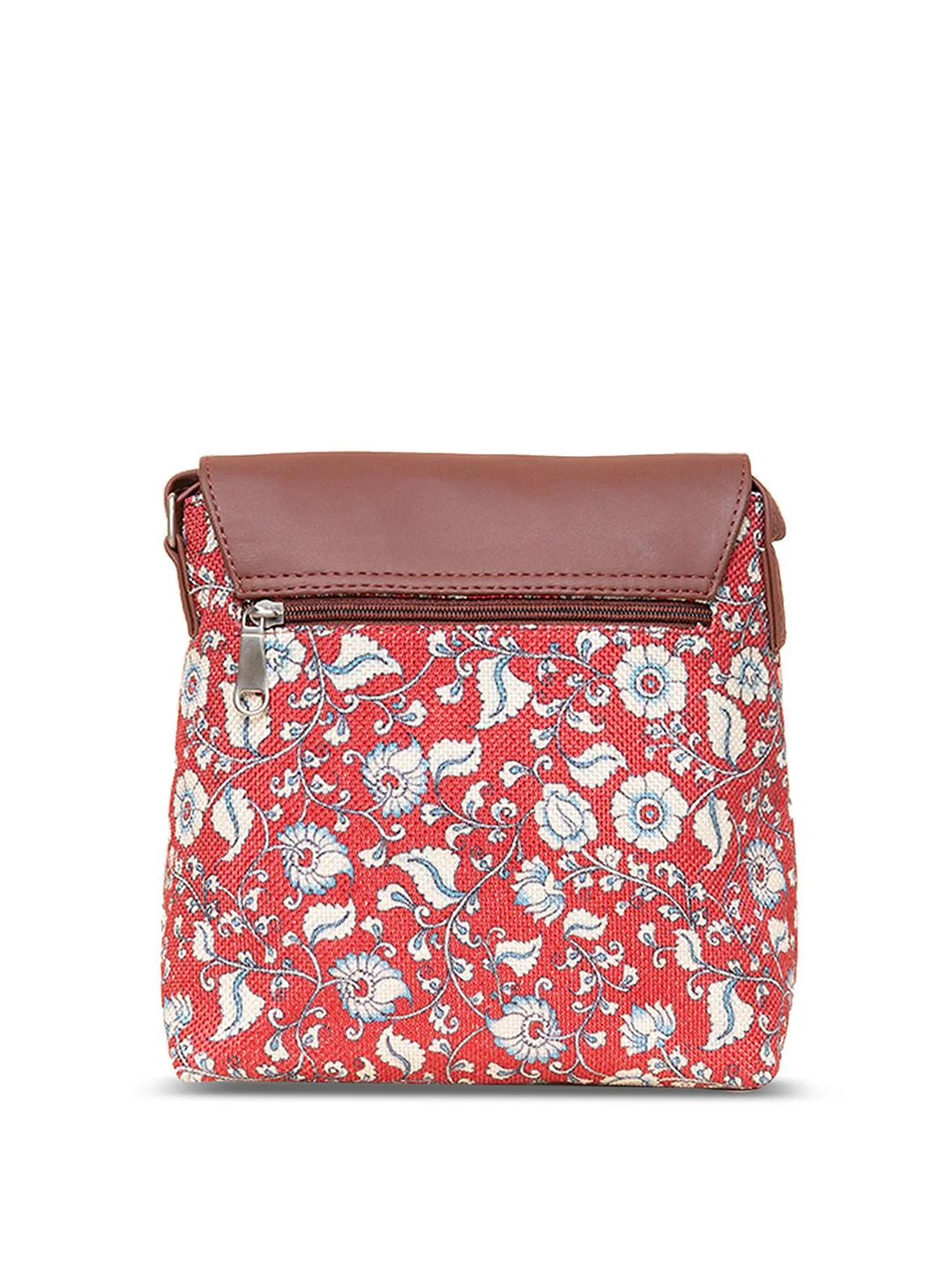 ZOUK Brown Ethnic Motifs Printed Shopper Sling Bag - Image 6