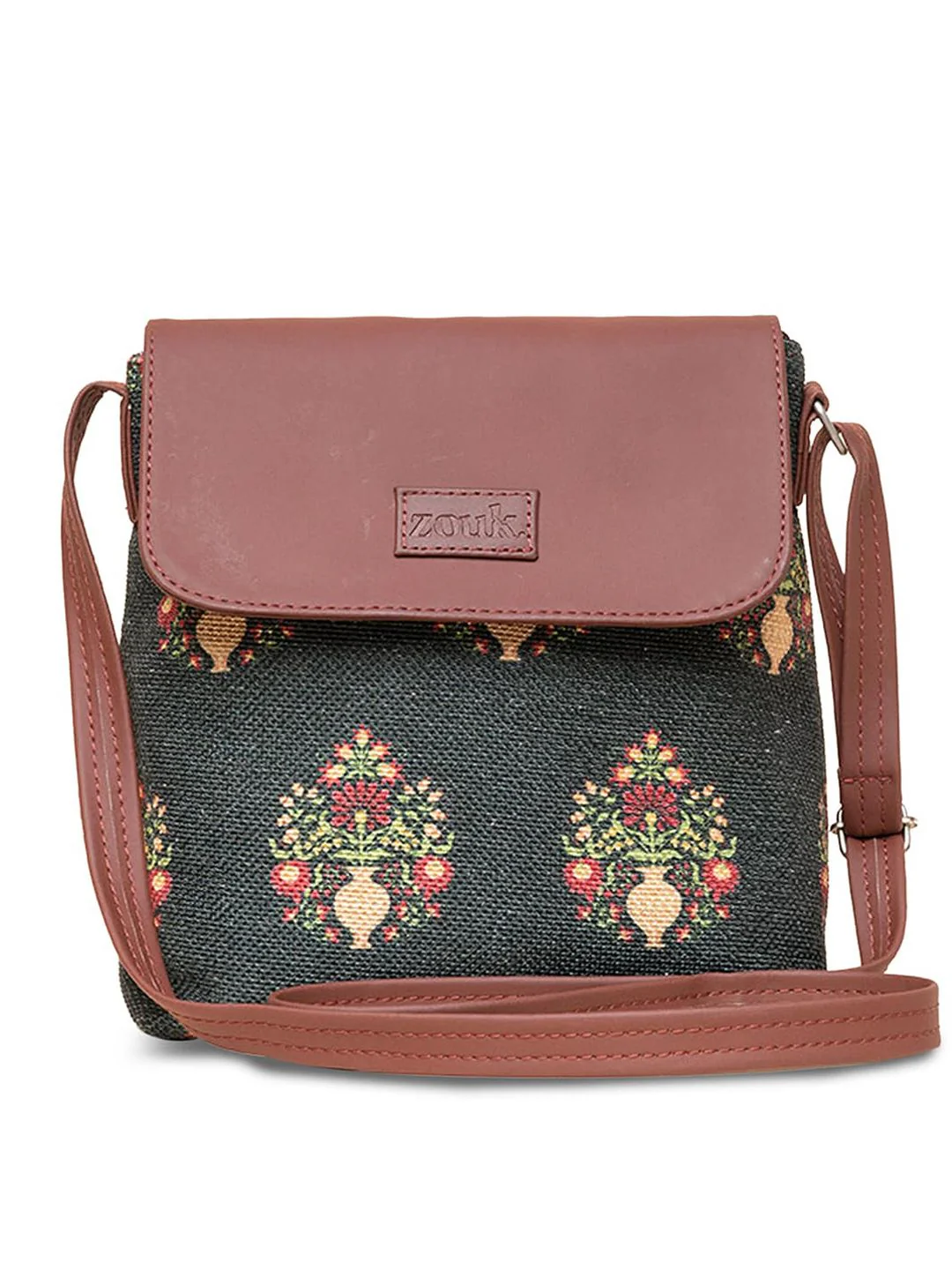 ZOUK Ethnic Motifs Printed Swagger Sling Bag - Image 3