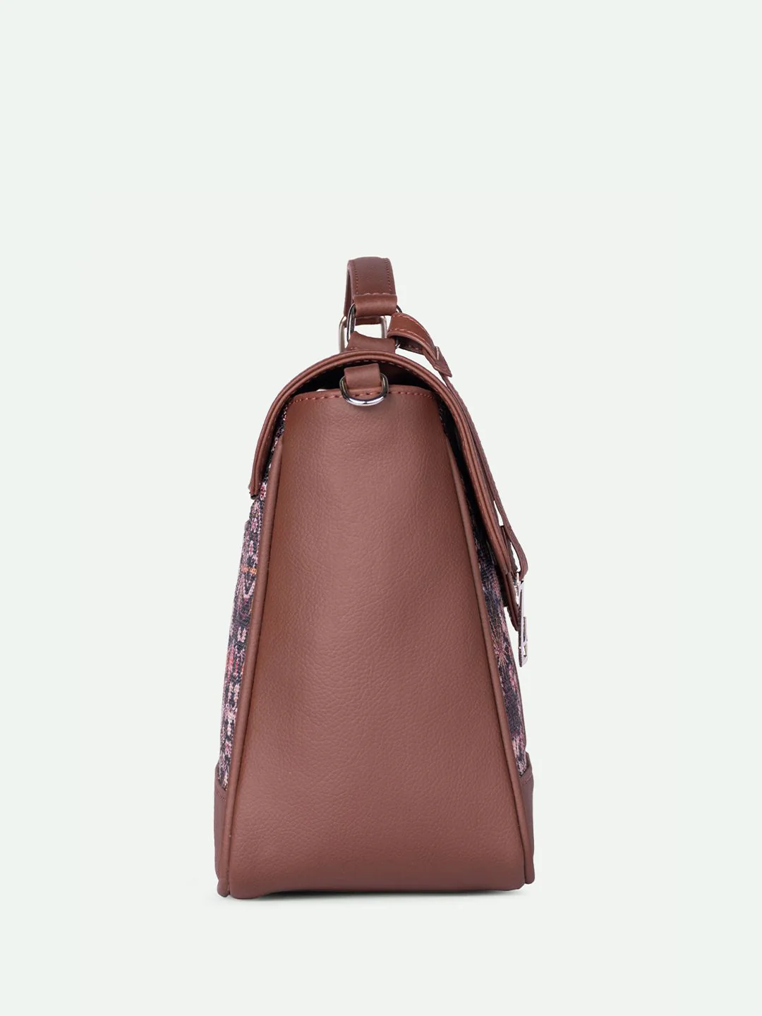 ZOUK Floral Printed Structured Satchel - Image 2