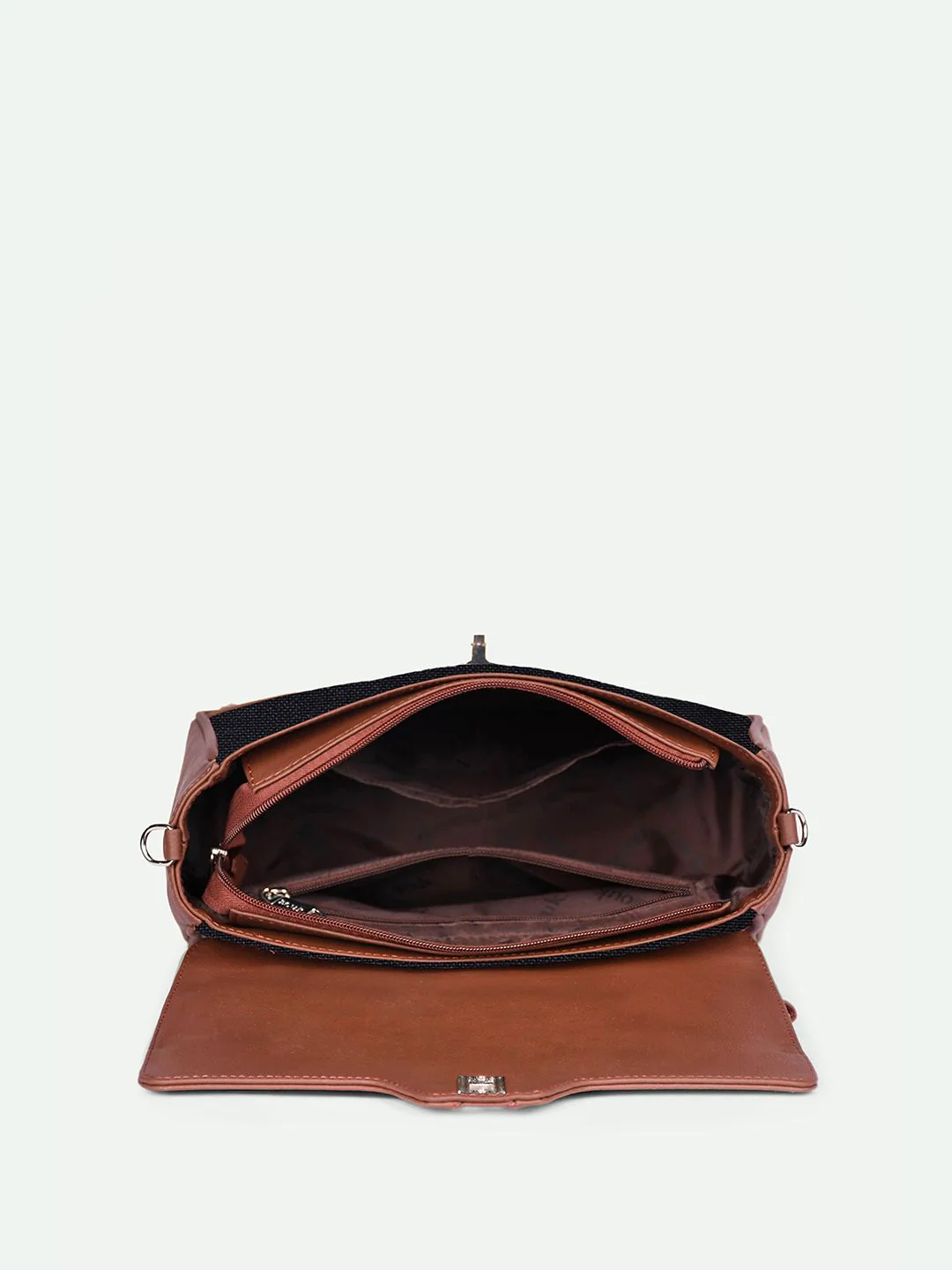 ZOUK Floral Printed Structured Satchel - Image 5