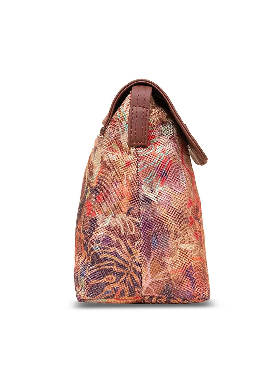 ZOUK Floral Printed Structured Sling Bag - Image 7