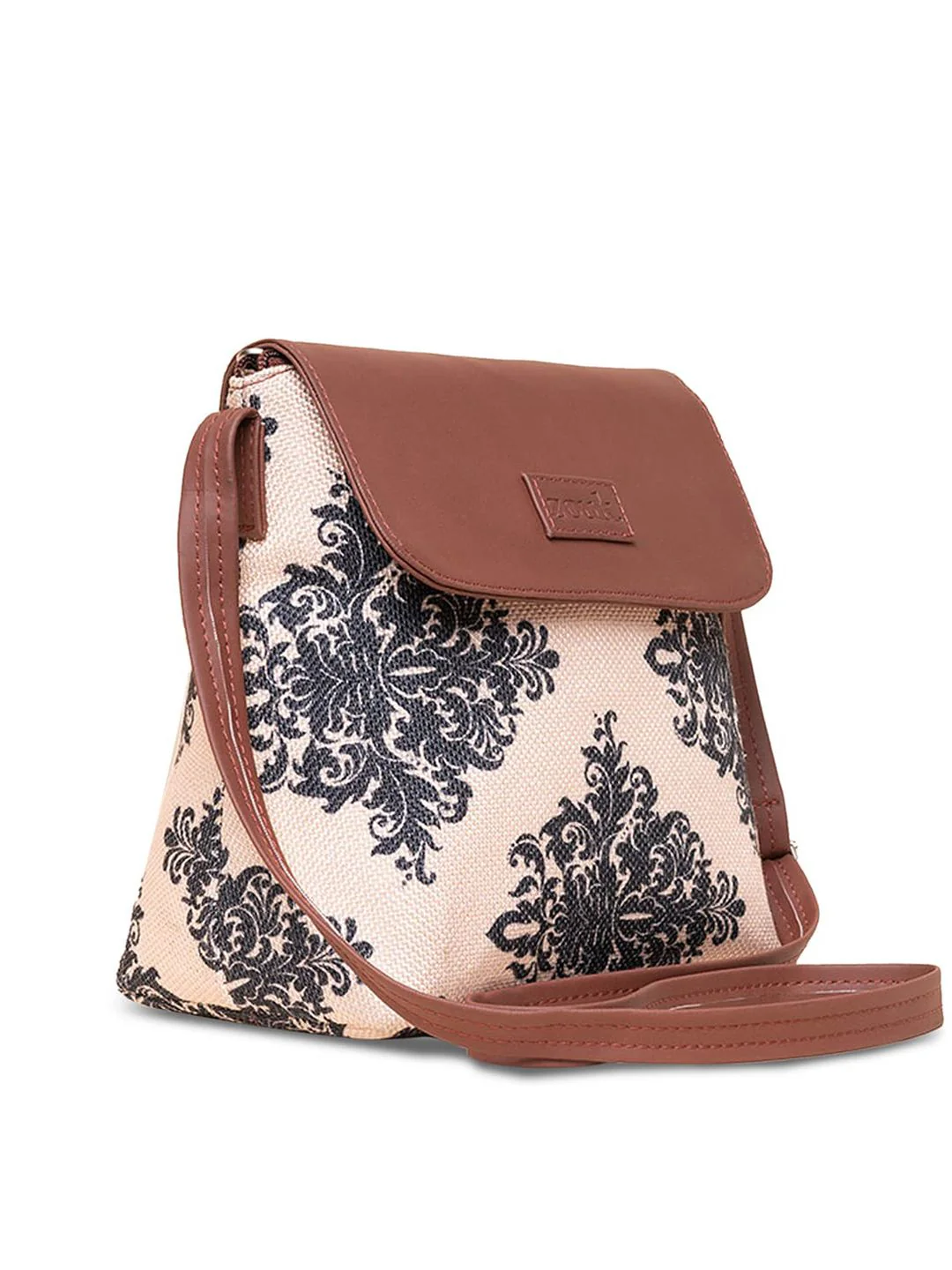 ZOUK Floral Printed Structured Sling Bag - Image 5