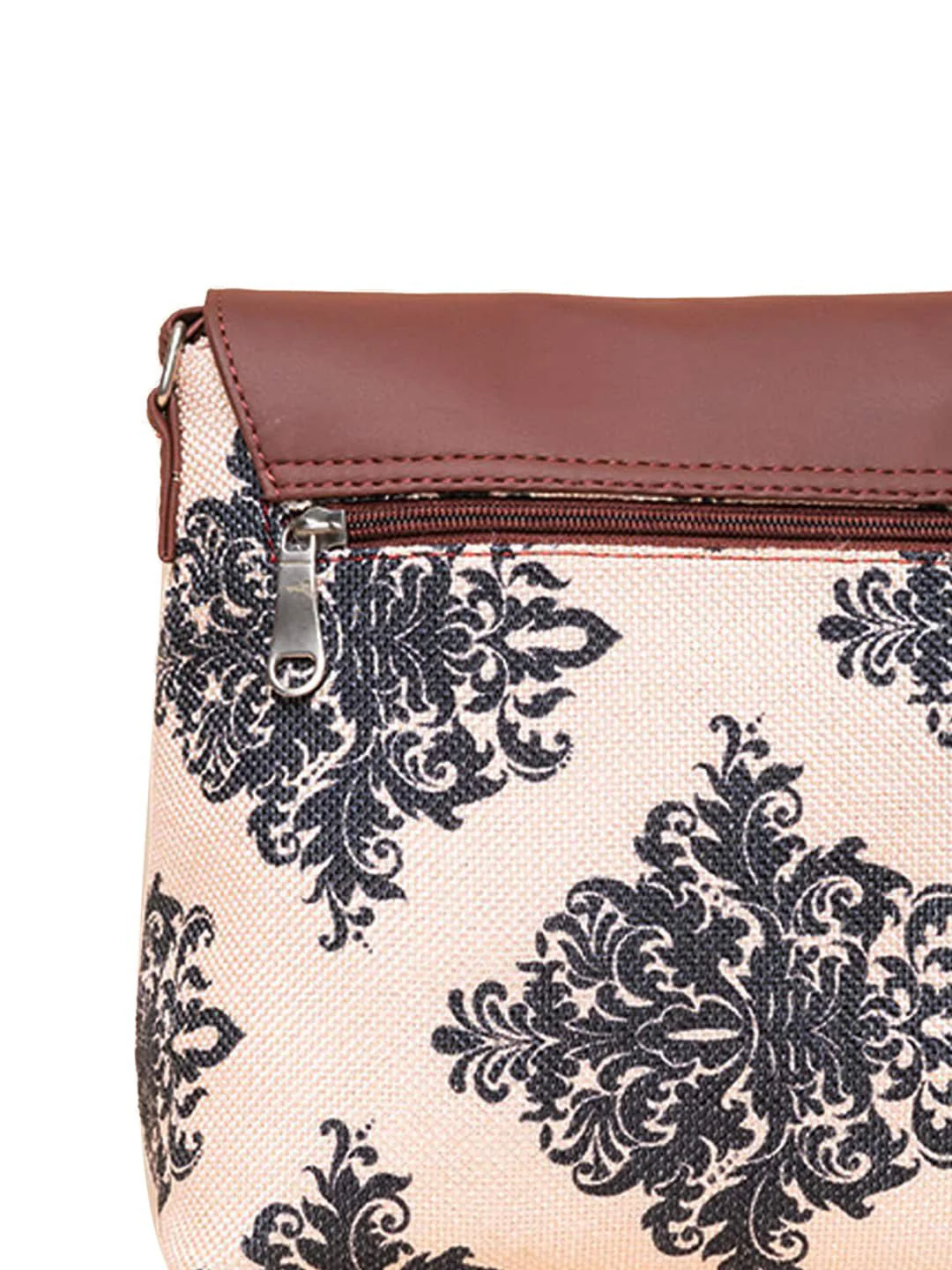 ZOUK Floral Printed Structured Sling Bag - Image 6
