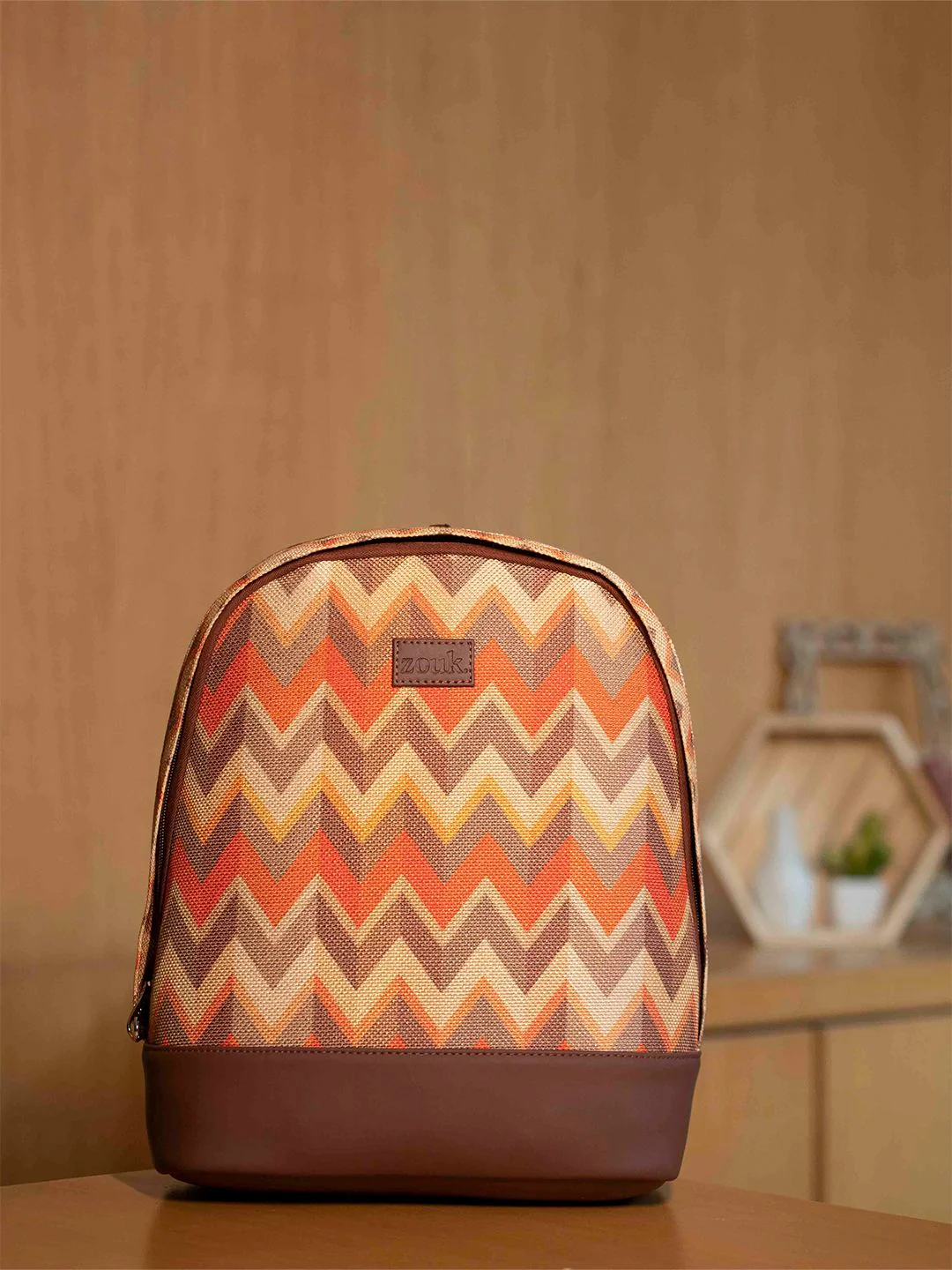 ZOUK Geometric Printed Backpack - Image 2