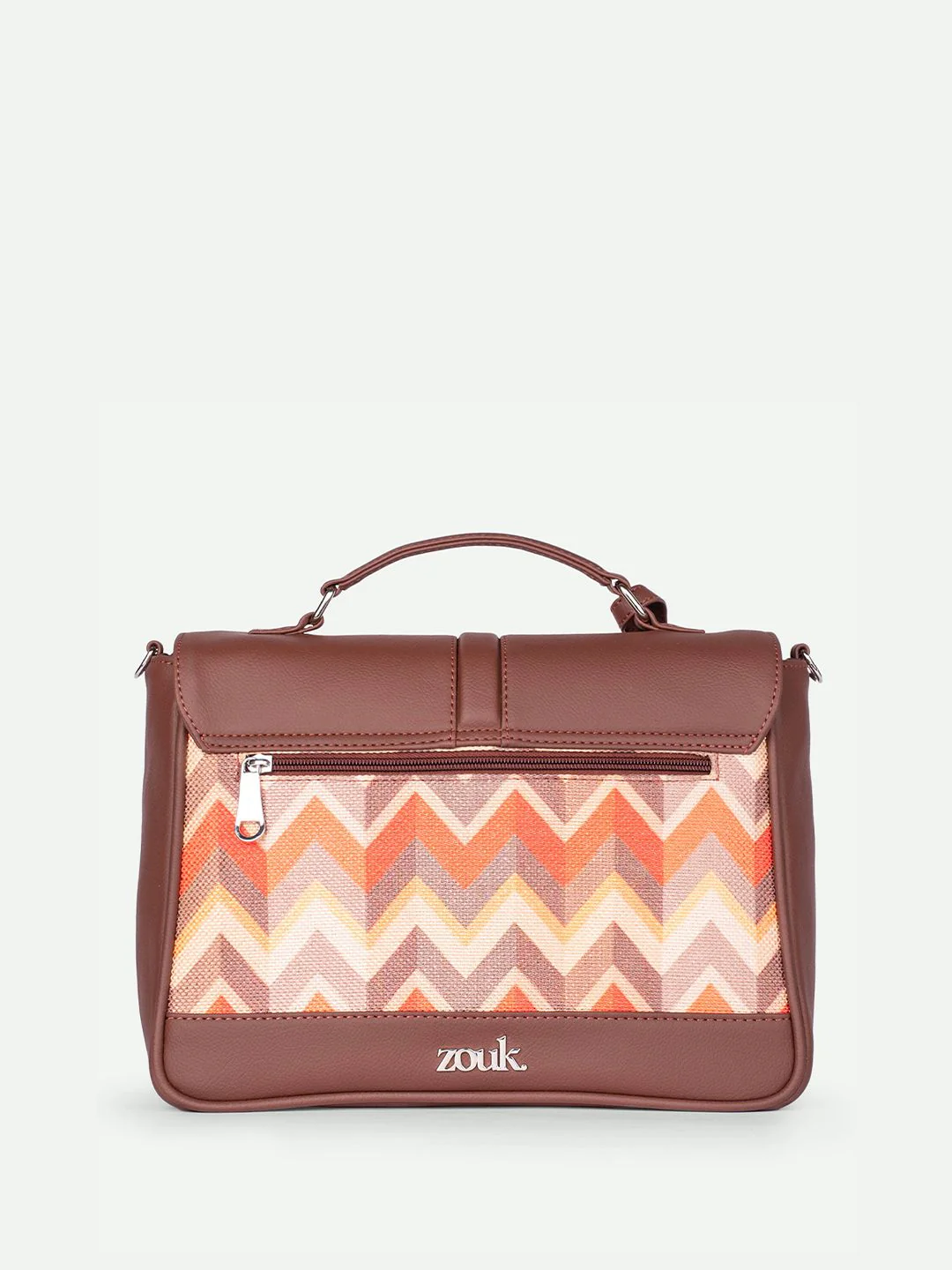 ZOUK Geometric Printed Structured Satchel - Image 3