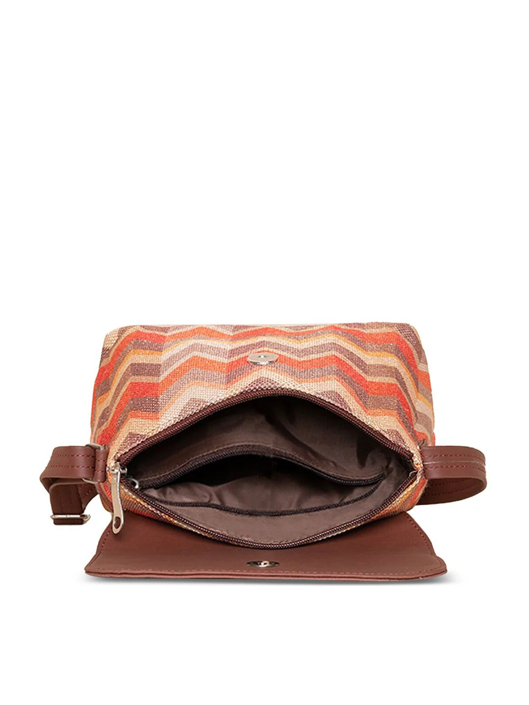 ZOUK Geometric Printed Structured Sling Bag - Image 6