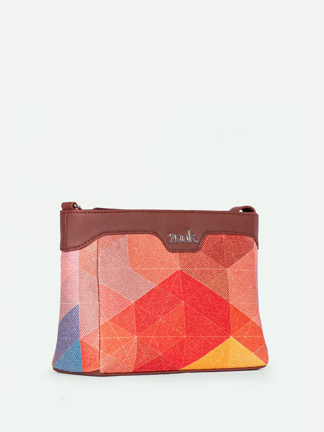 ZOUK GeoOptics Harmony Geometric Printed Structured Sling Bag - Image 3