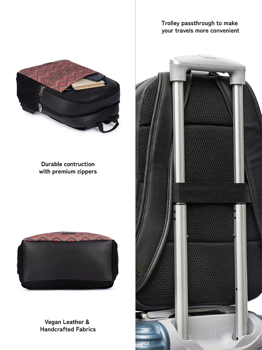 ZOUK Gwalior Weaves Printed Backpack - Image 4