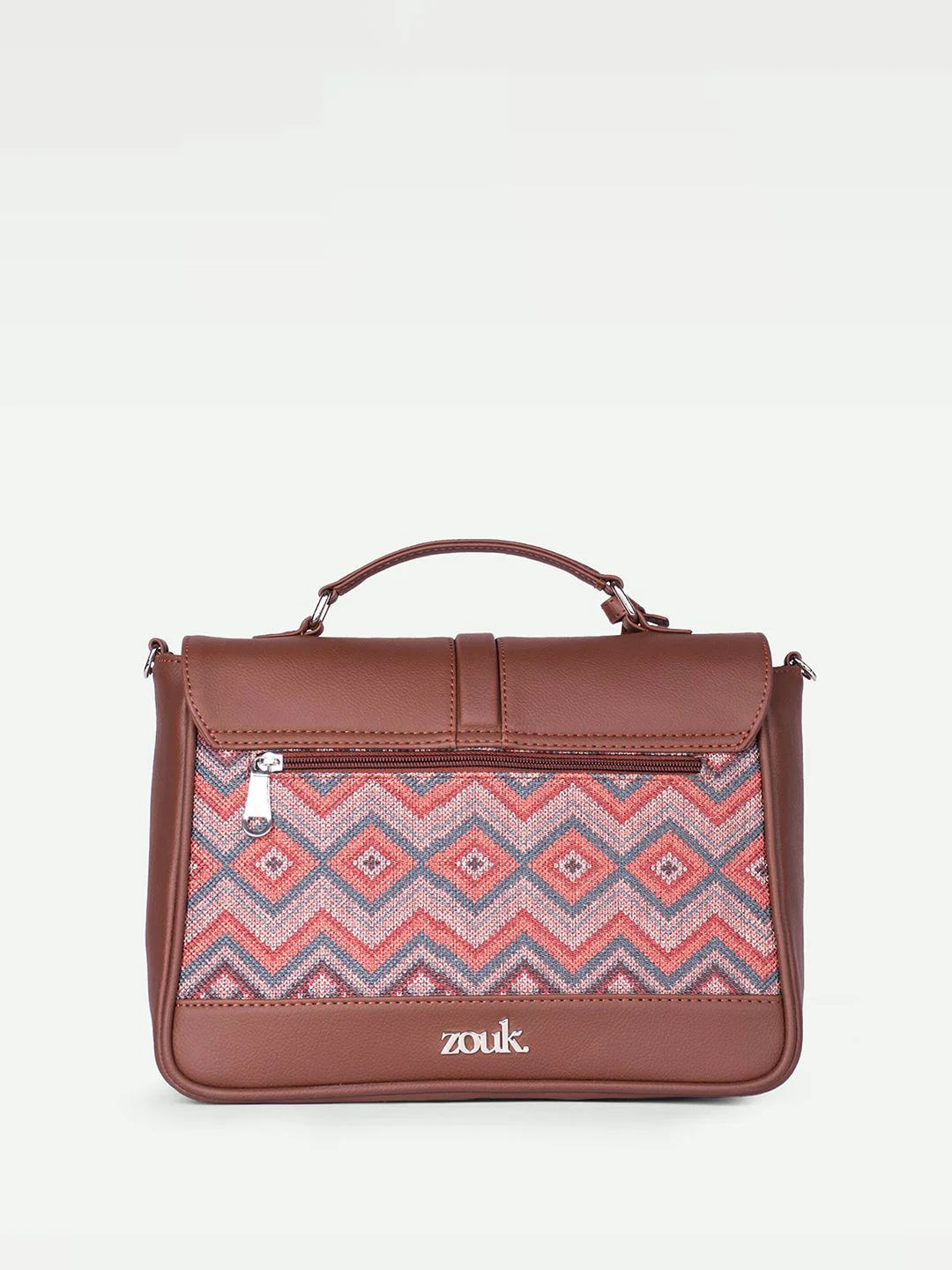 ZOUK Gwalior Weaves Printed Structured Satchel - Image 3