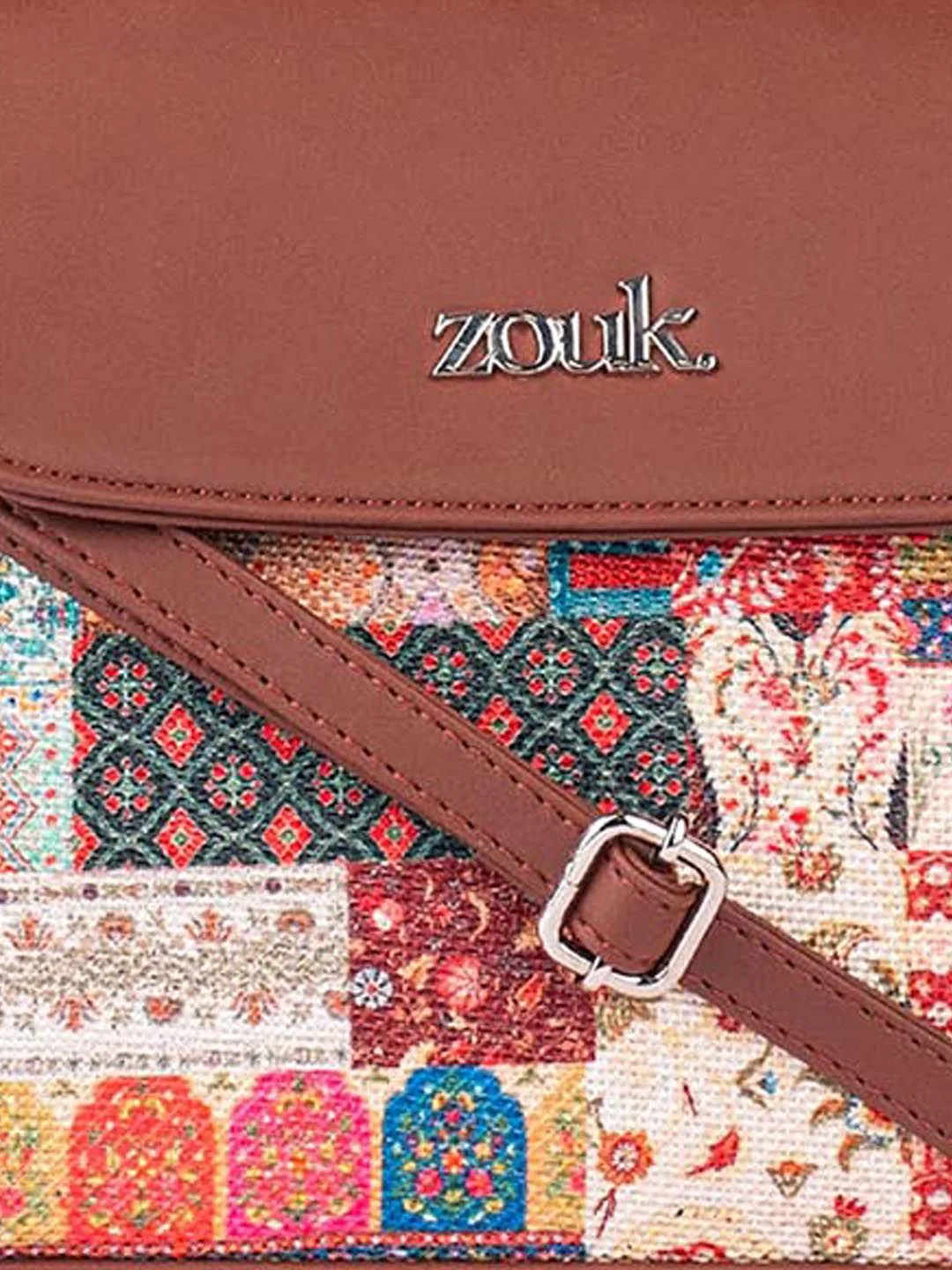 ZOUK Kutch Gamthi Ethnic Motifs Printed Structured Handheld Bag - Image 4