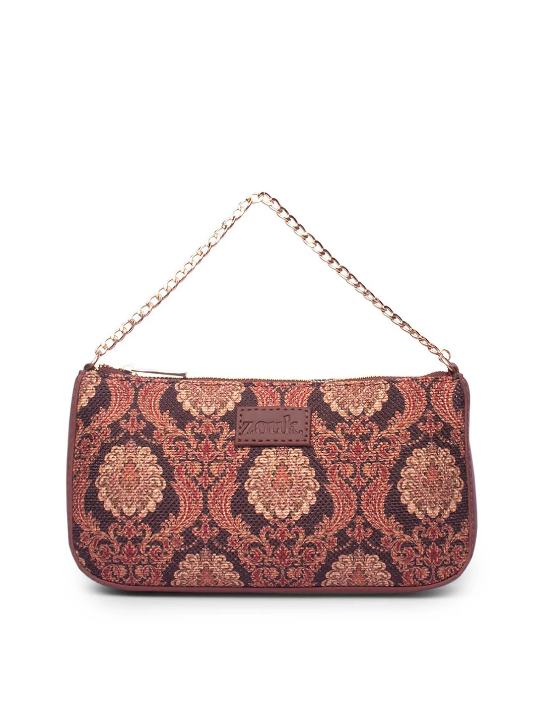 ZOUK Printed Structured Baguette Bag - Image 2