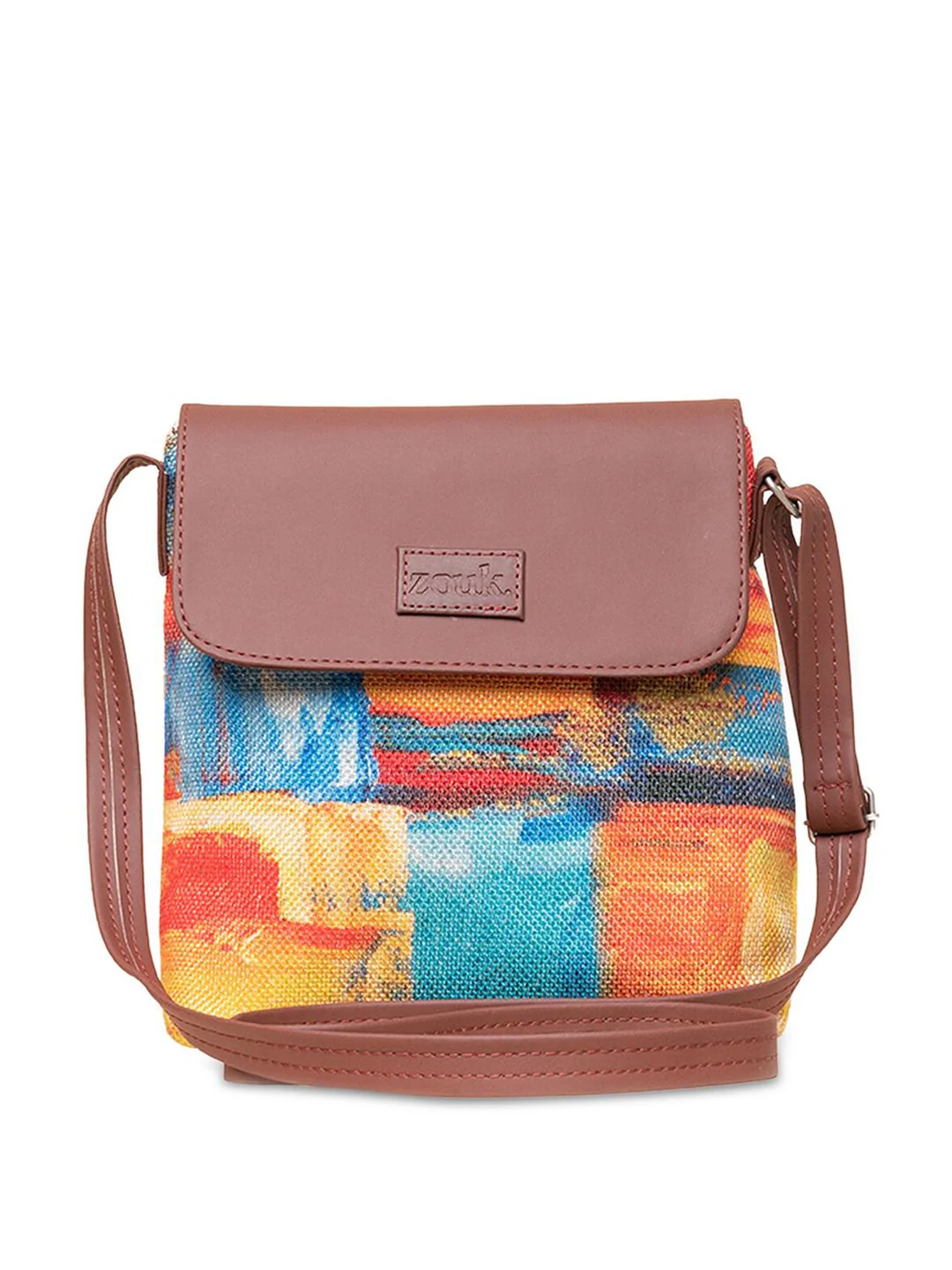 ZOUK Printed Structured Sling Bag - Image 3