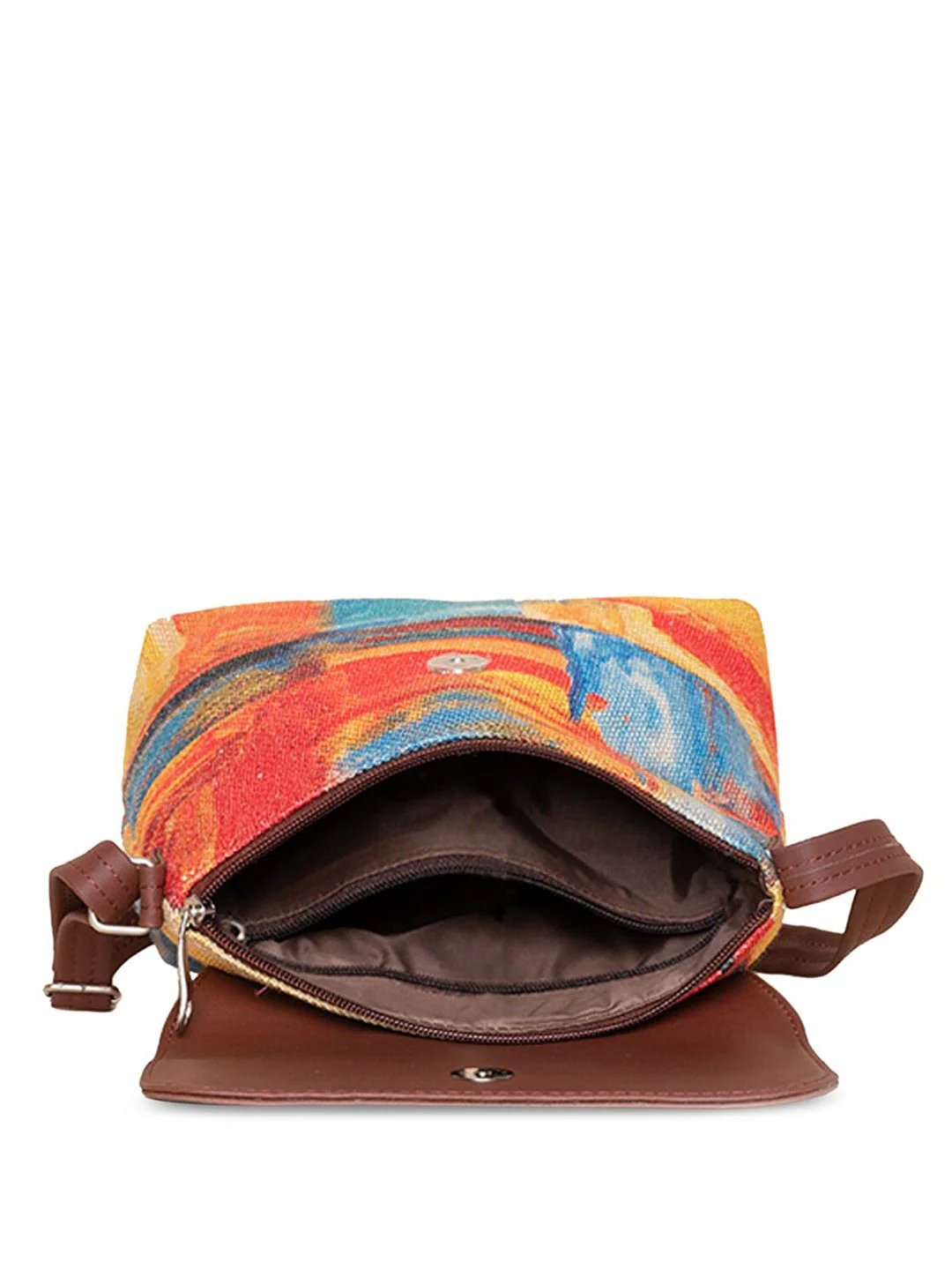 ZOUK Printed Structured Sling Bag - Image 4