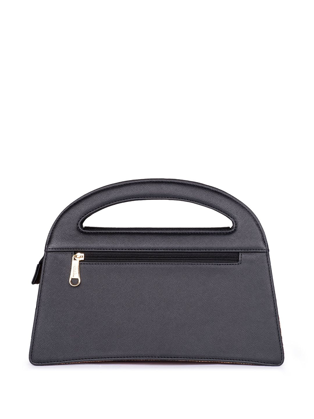 ZOUK Printed Structured Sling Bag with Applique - Image 5