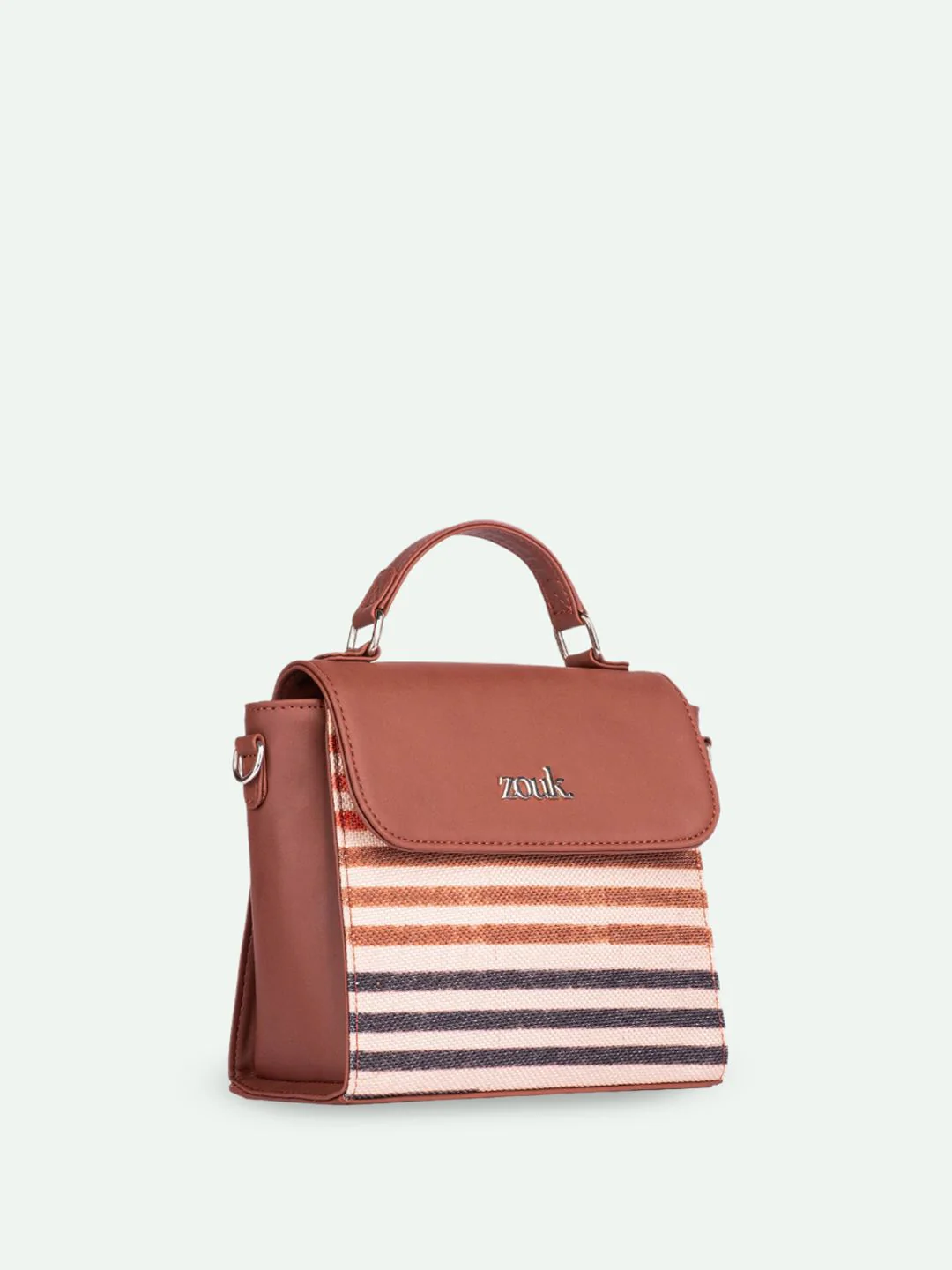 ZOUK Qutub Stripes Structured Handheld Bag - Image 2