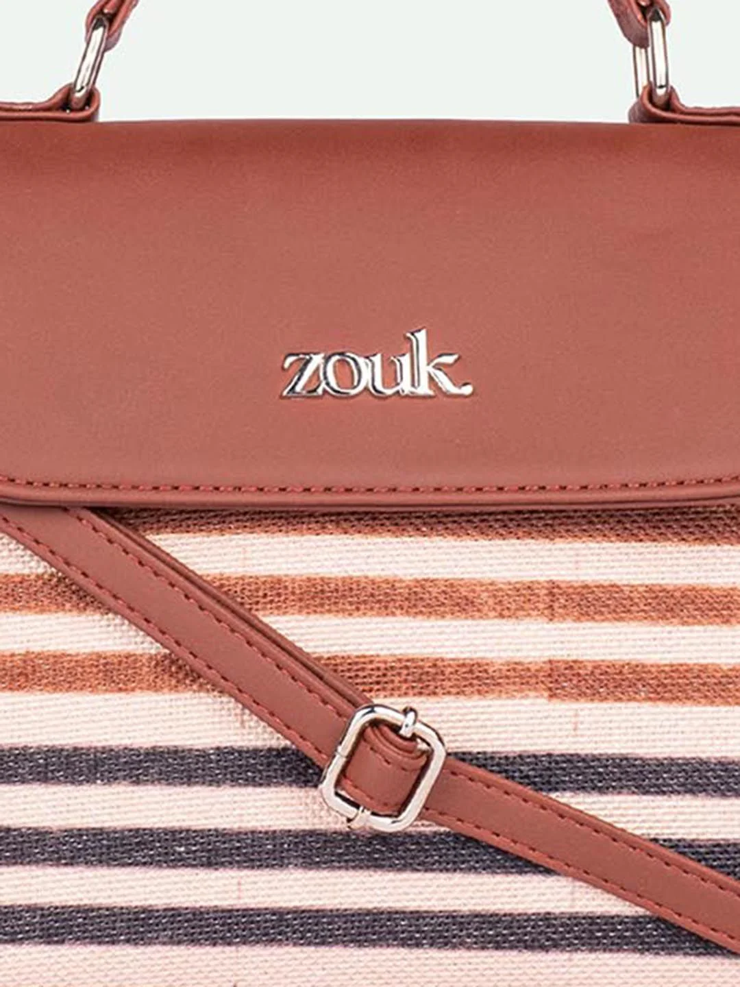 ZOUK Qutub Stripes Structured Handheld Bag - Image 4