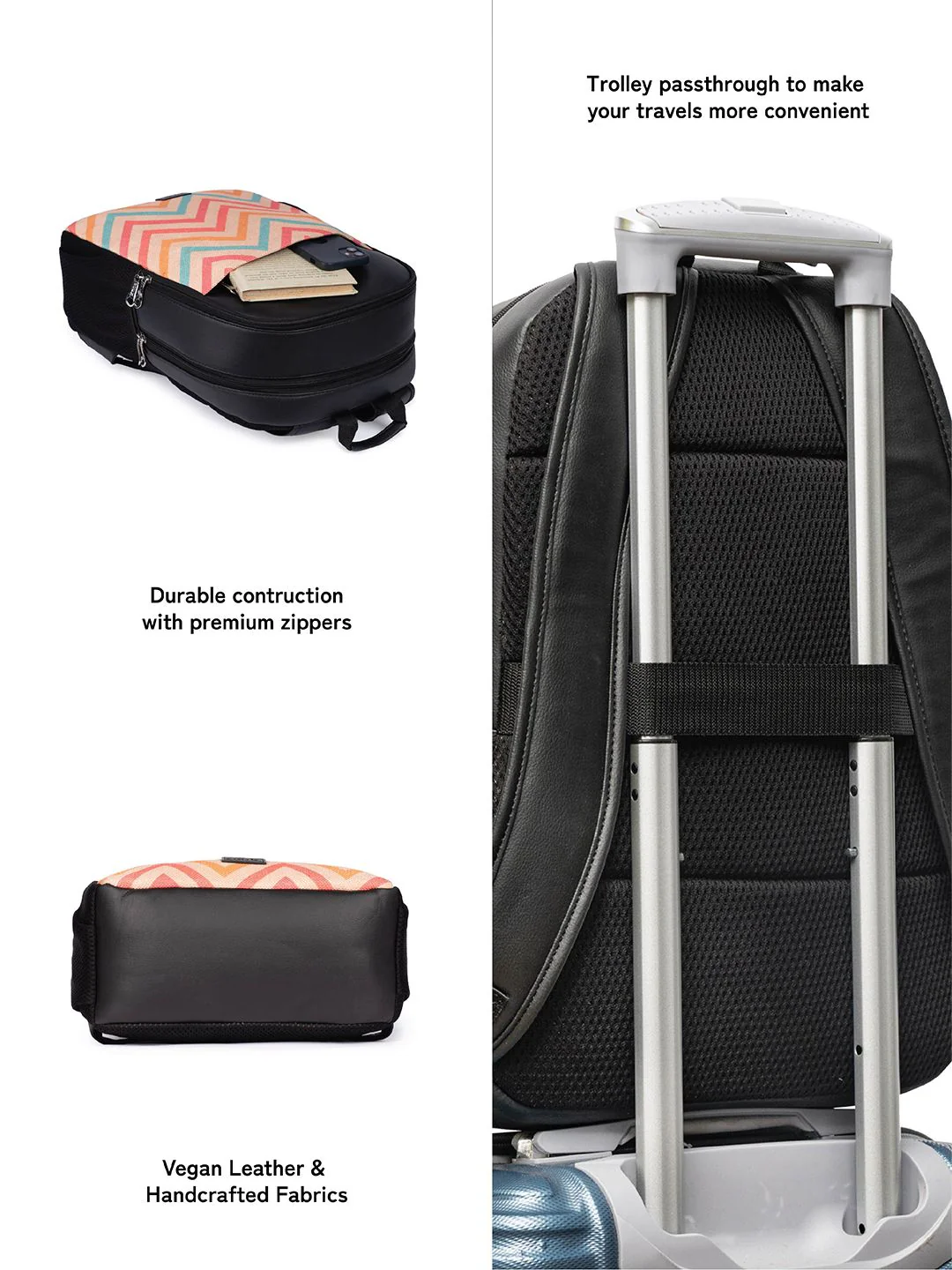 ZOUK Unisex Geometric Printed Water Resistance Backpack Up to 16 inch - Image 6