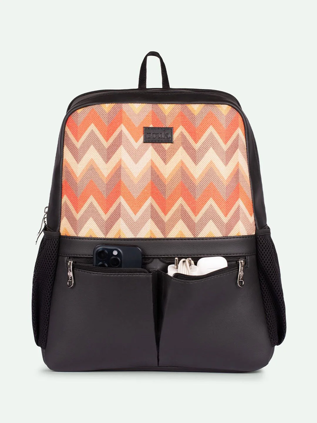 ZOUK Unisex Textured Synthetic Backpacks - Image 3
