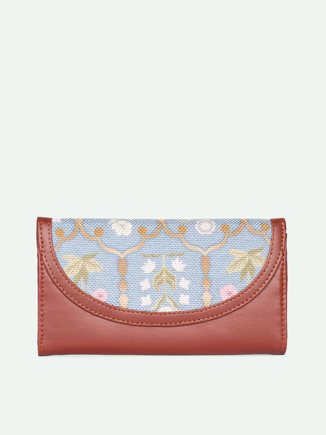 ZOUK Women Floral Printed Jaipur Fresco Kyra Flap Wallet - Image 3