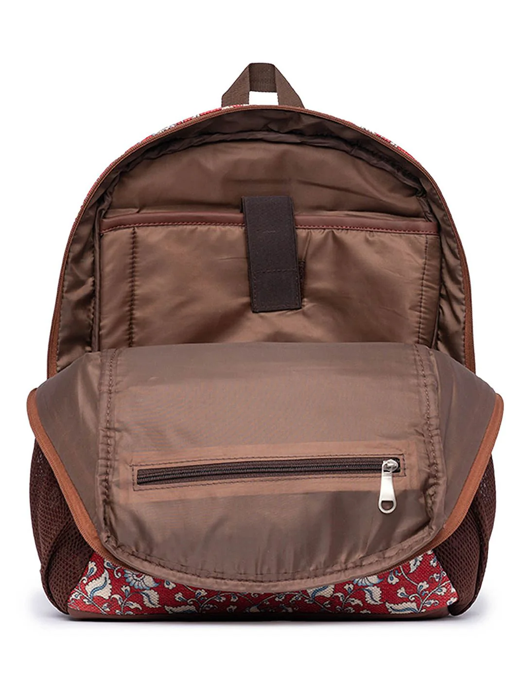 ZOUK Women Floral Printed Vegan Leather Laptop Backpack - Image 4