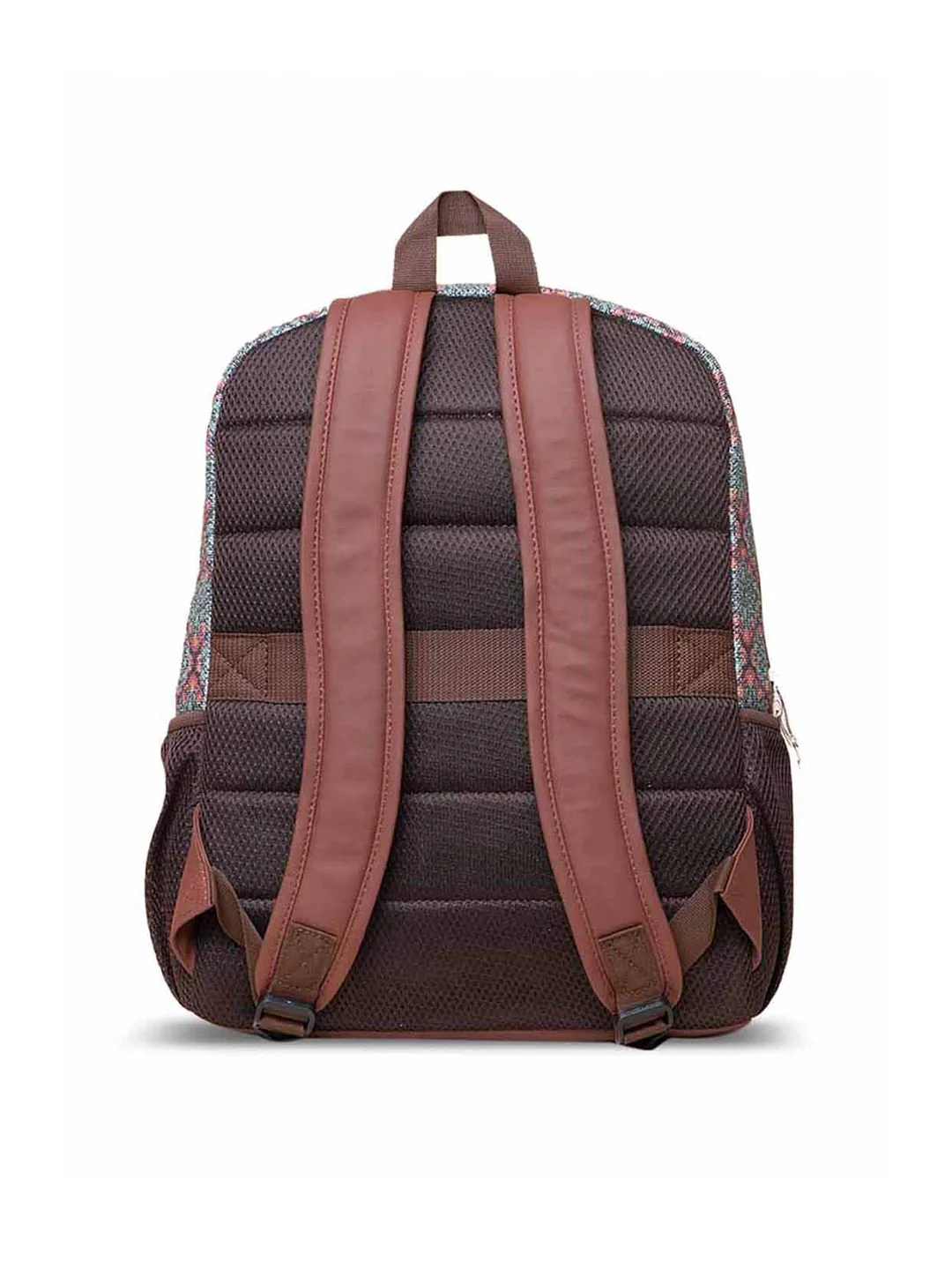 ZOUK Women Green & Black Geometric Backpack - Image 4