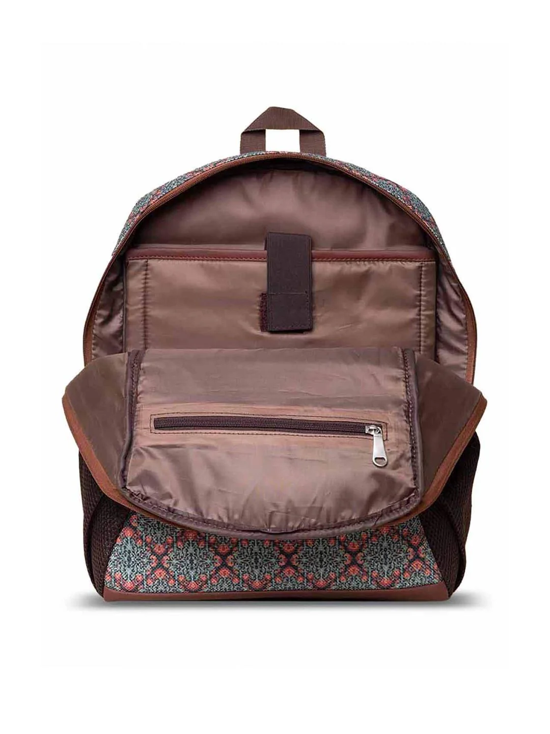 ZOUK Women Green & Black Geometric Backpack - Image 7