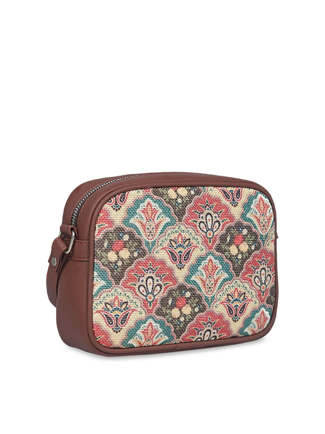 ZOUK Women Multicoloured Ethnic Motifs Structured Sling Bag - Image 3