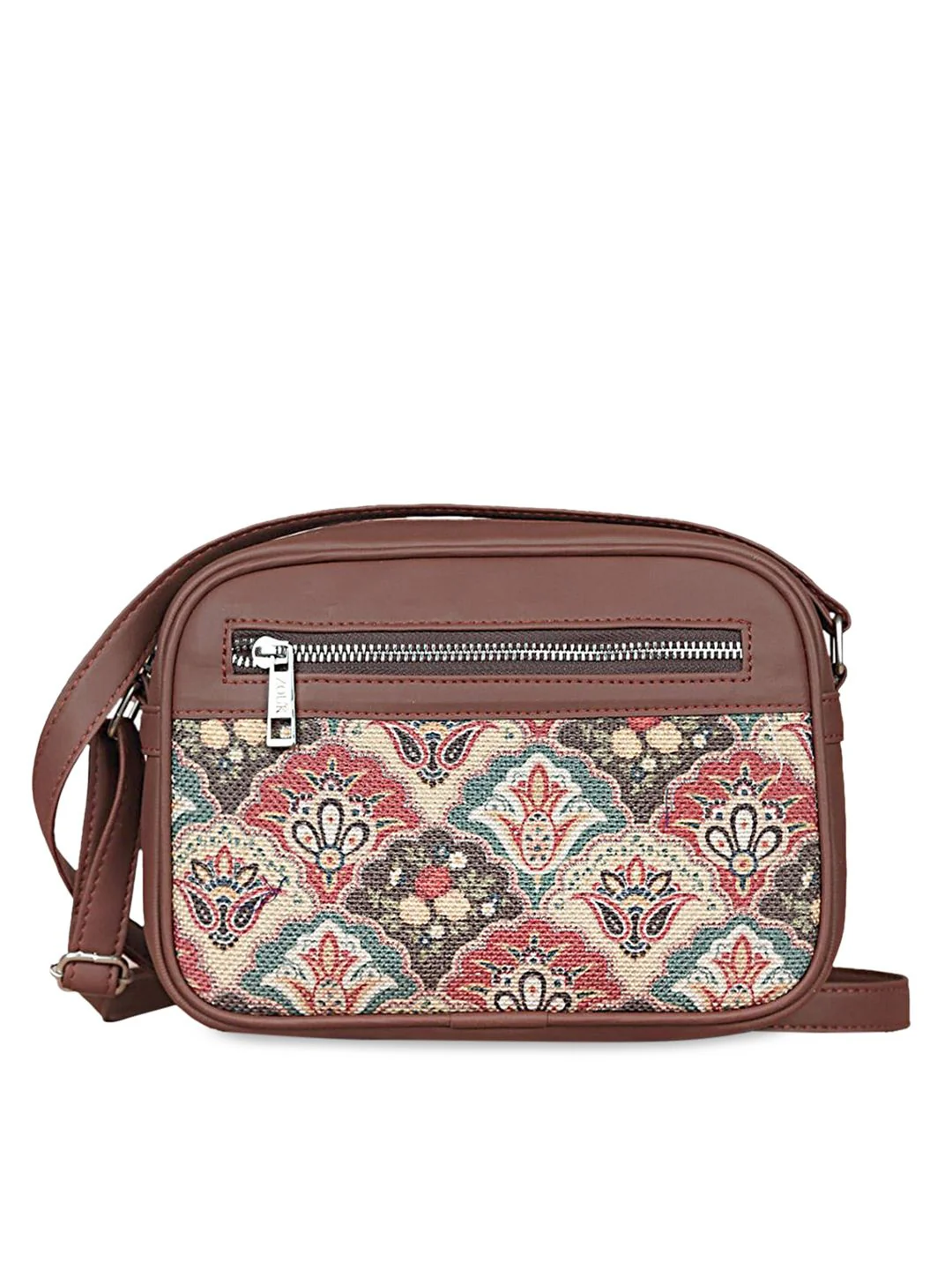 ZOUK Women Multicoloured Ethnic Motifs Structured Sling Bag - Image 5