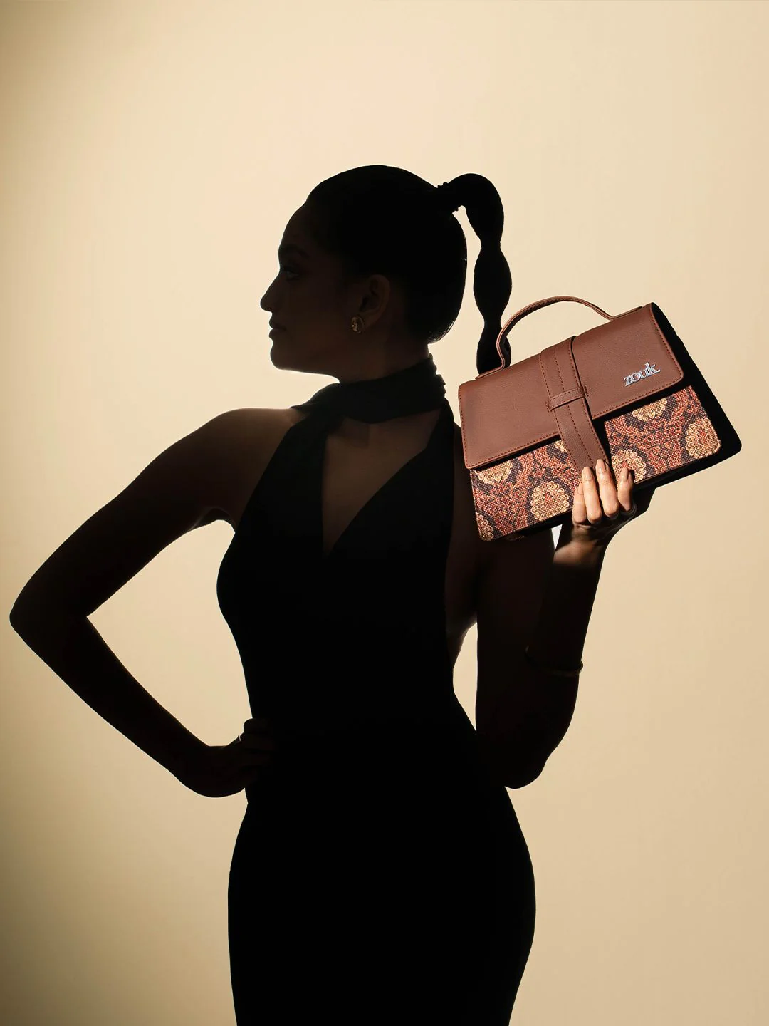ZOUK Women Printed Jodhpur Damask Iconic Evening Satchel - Image 2