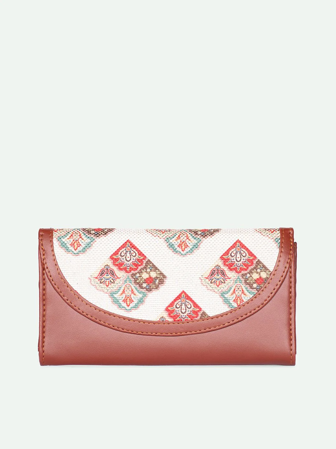 ZOUK Women Seashell Motif White Kyra Flap Wallet - Image 3
