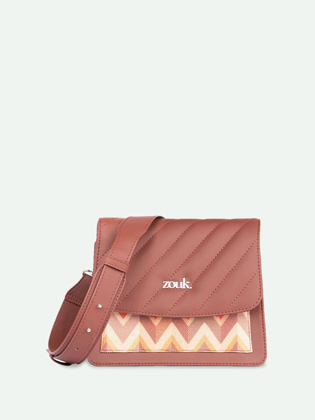 ZOUK Women Stripes Structured Basic Sling Bag - Image 2